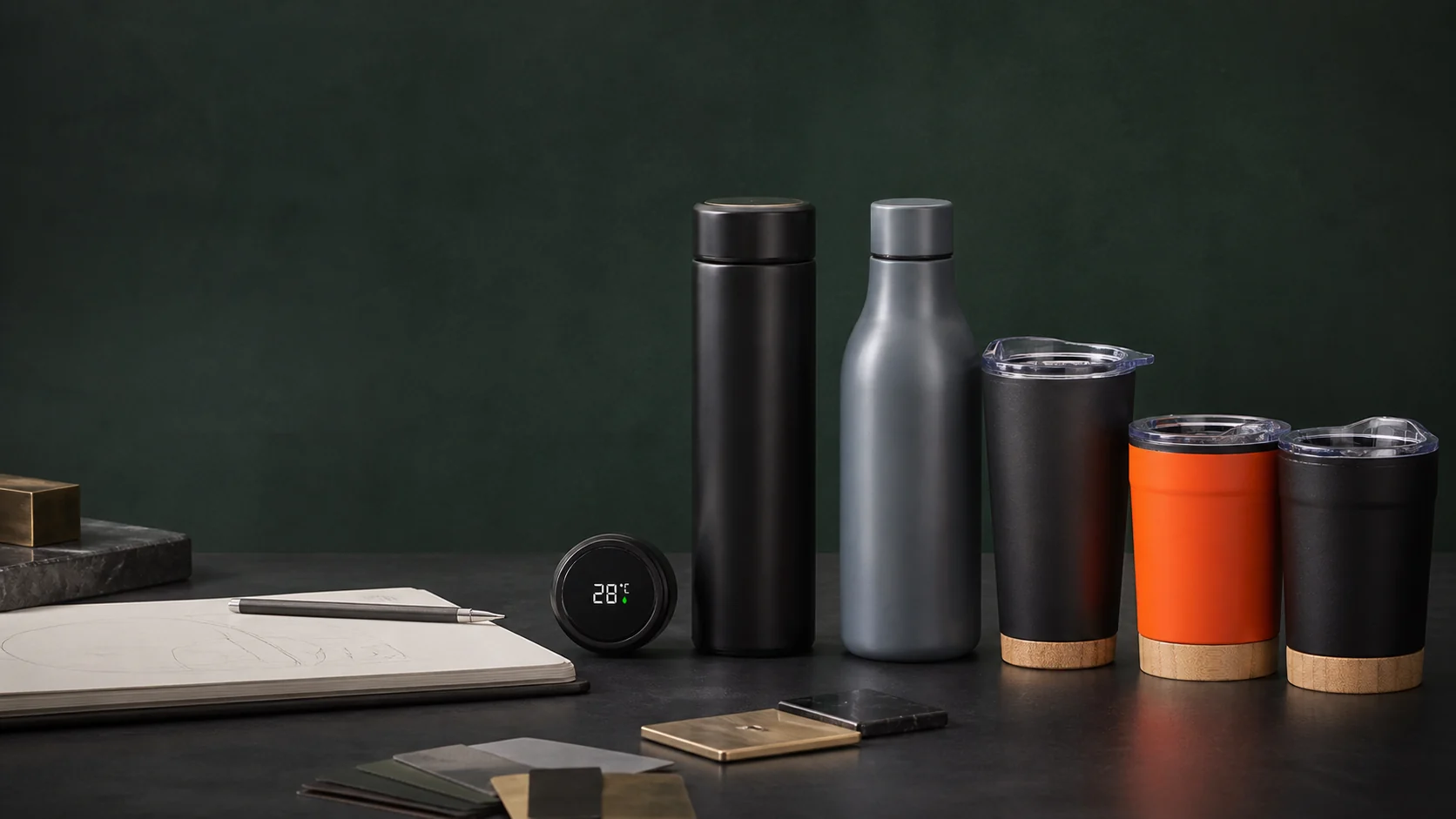 UMUG drinkware design studio with signature bottle and cup forms