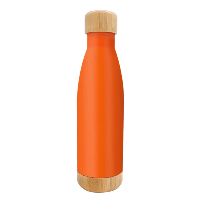 UMA0267 Wood-Grain Lid and Base Stainless Steel Bottle