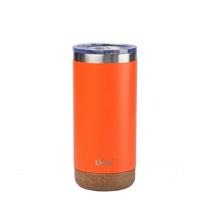 UMA0343 Cork bottom stainless steel straight cup