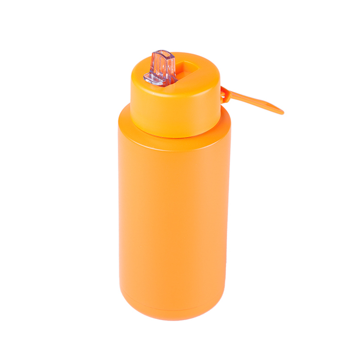 UMA0356 1000ml Large Capacity Double-Layer Stainless Steel Insulated Cup With Straw