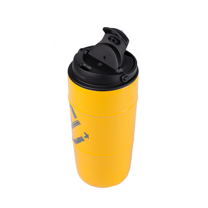 UMA0373 Double Layer Stainless Steel Insulated Cup With PP Lid And Handle 450ml