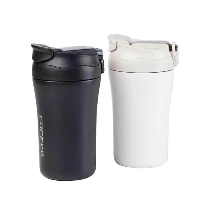 UMA0377 400ml Double-Layer Stainless Steel Insulated Cup With PP Lid