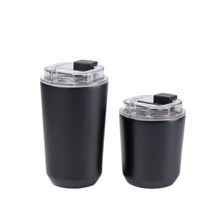 UMA0386 280ml Double-Layer Stainless Steel Coffee Cup With PP Cup Lid