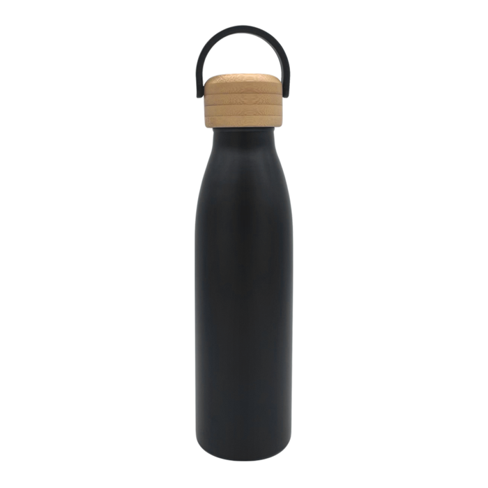 UMA0480 Stainless steel bamboo and wood covered insulated cup