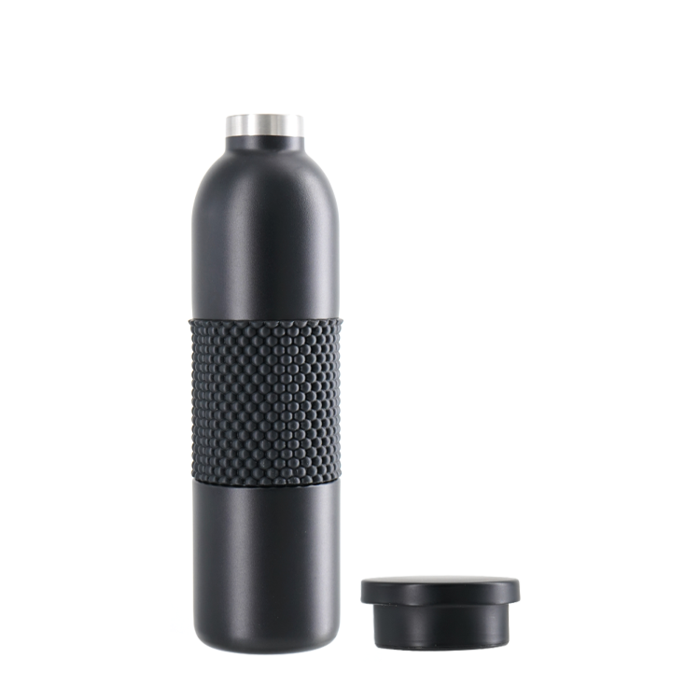 UMA0485 540ml Double-Layer Stainless Steel Insulated Cup With Silicone Ring And Hard Handle