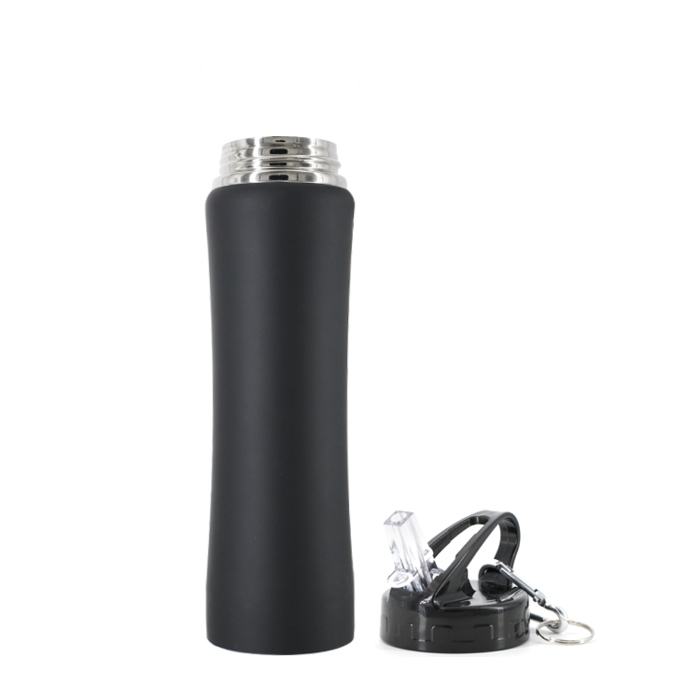 UMA0569 Double layered crooked mouth cap thermos bottle