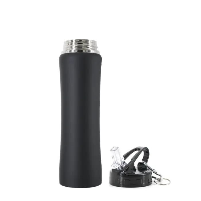 UMA0569 Double layered crooked mouth cap thermos bottle