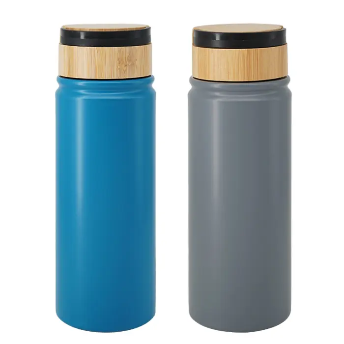 UMA0937 Bamboo and wood handle thermos cup