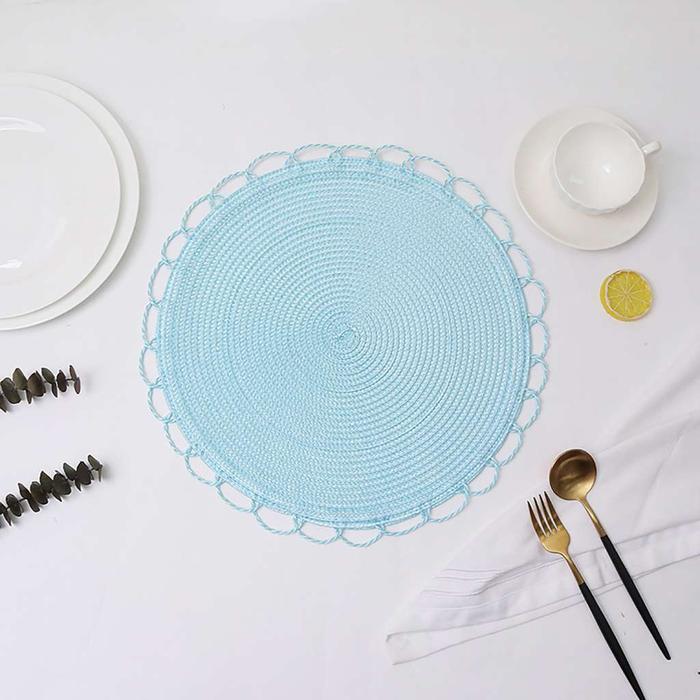 UP10002 Easter Looped Edge Woven Placemats Placemats for Dining Table , Heat Resistant Table Mat for Kitchen