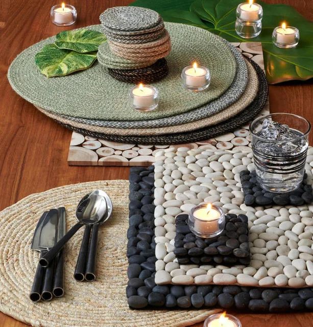 UP80002 Corn Husk Straw Woven Farmhouse Placemat
