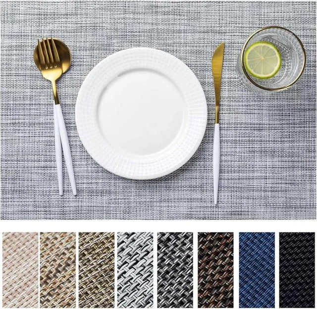 UP90001 Washable PVC Woven Non-Slip Placemat