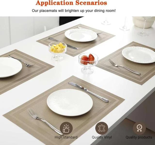 UP90002 Indoor/Outdoor Vinyl Woven Placemat